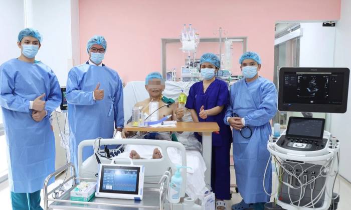 Bệnh nhân ổn định sau phẫu thuật. Ảnh: Bệnh viện cung cấp