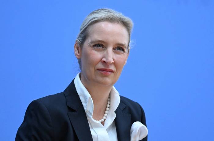 Lãnh đạo đảng cực hữu Đức AfD Alice Weidel tham dự họp báo tại Berlin ngày 21/9. Ảnh: AFP