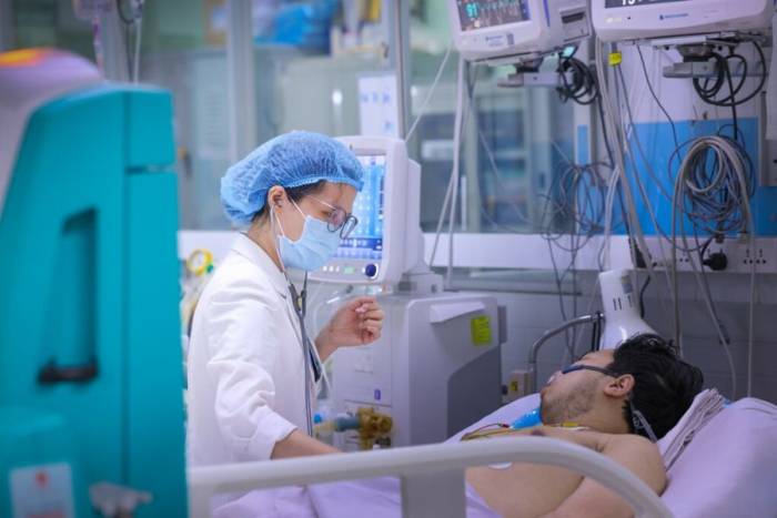 Bệnh nhân sốt xuất huyết Dengue điều trị tại một bệnh viện ở TP HCM. Ảnh: Quỷ Cốc Tử