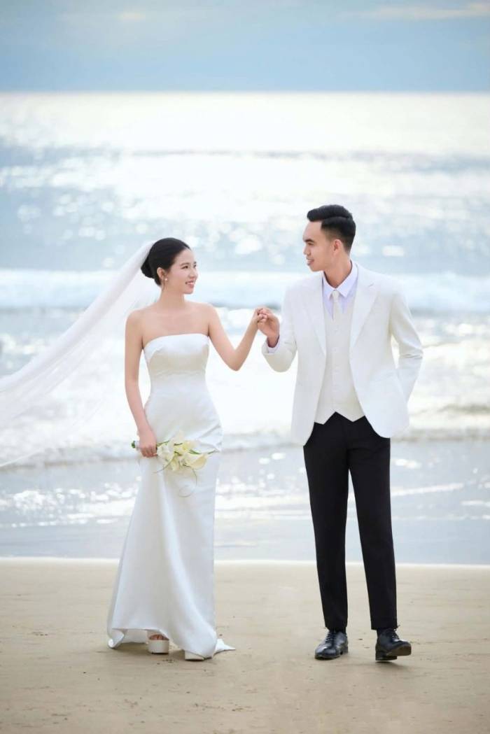 Chú rể Thái Huỳnh và cô dâu Dương My (cùng 28 tuổi). Ảnh: Nhân vật cung cấp