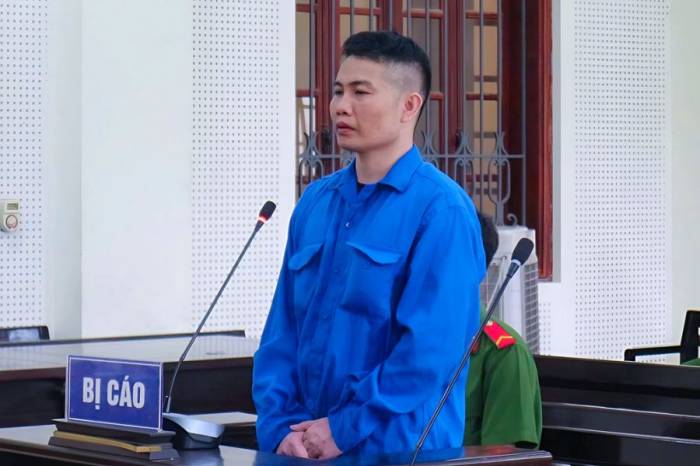 Bị cáo Khánh tại tòa. Ảnh: Hùng Lê