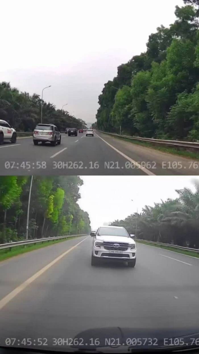 Lái xe chèn ép xe khác trên đại lộ