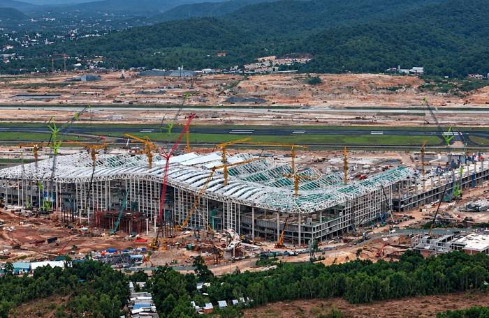 Nhà ga T2 sân bay Phú Quốc đã thành hình. Ảnh: Phương Linh