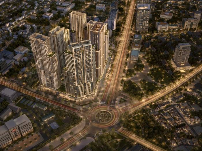 Sun Glory Residence nằm tại điểm giao của các tuyến đường lớn, tạo lợi thế kết nối. Ảnh: Sun Property