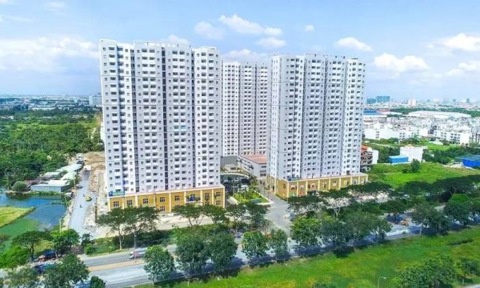 Một trong các dự án nhà ở xã hội của Hoàng Quân tại Bình Chánh, TP HCM. Ảnh: HQC