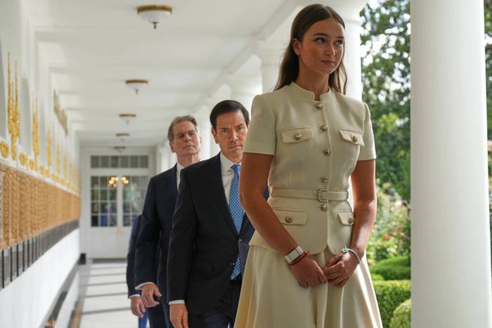 Arabella Kushner tại Nhà Trắng ngày 24/9. Ảnh: AP