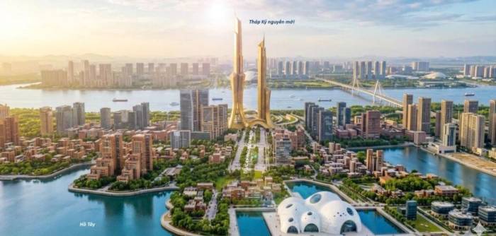 Phối cảnh tháp Kỷ nguyên mới. Nguồn: Viện Quy hoạch xây dựng Hà Nội