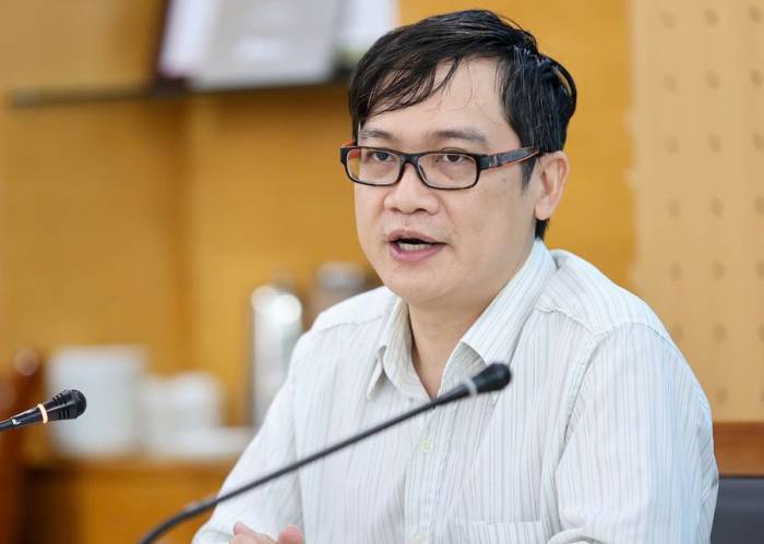 Luật sư Hoàng Ngọc phát biểu tại hội thảo về thị trường bất động sản tâm linh sáng 25/8. Ảnh: Lê Hiếu/Dân Việt