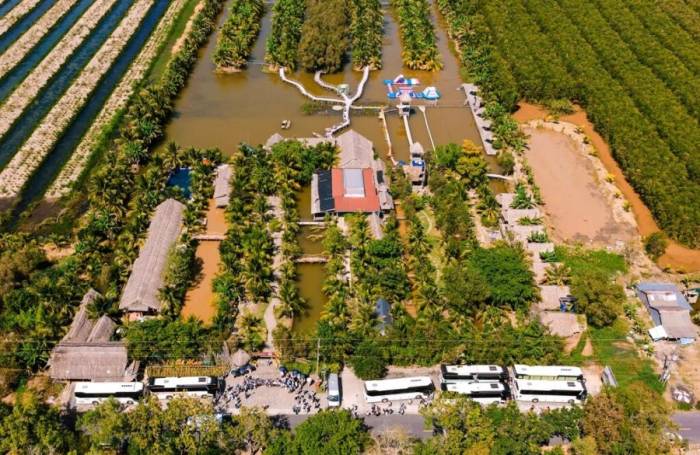 Khu du lịch Cà Mau Eco của chị Ngô Quỳnh Trang ở xã Trần Hợi. Ảnh: An Minh