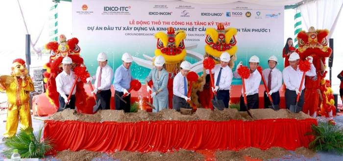 Lễ động thổ dự án khu công nghiệp IDICO Tân Phước 1. Ảnh: IDICO