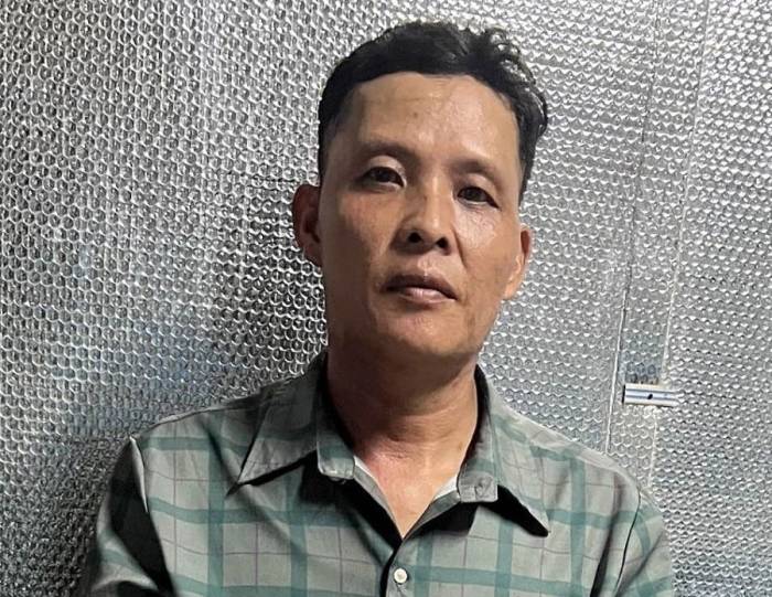 Nguyễn Văn Sang tại cơ quan điều tra. Ảnh: Dương Đông