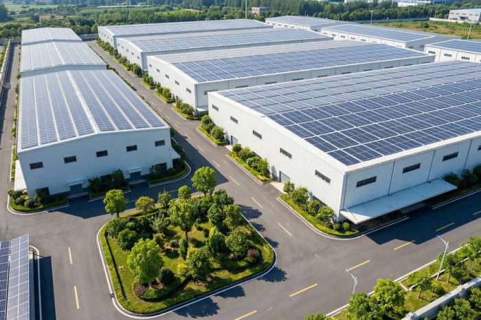 Phối cảnh khu nhà xưởng tại Khu Công nghiệp Nam Thăng Bình.