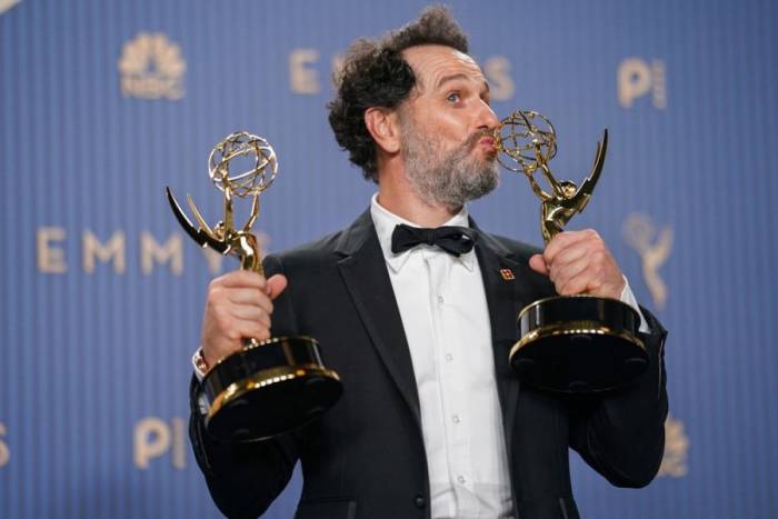 Matthew Rhys thắng hai cúp Emmy cho vai chính trong The Beast in Me và Widow’s Bay. Ảnh: AP