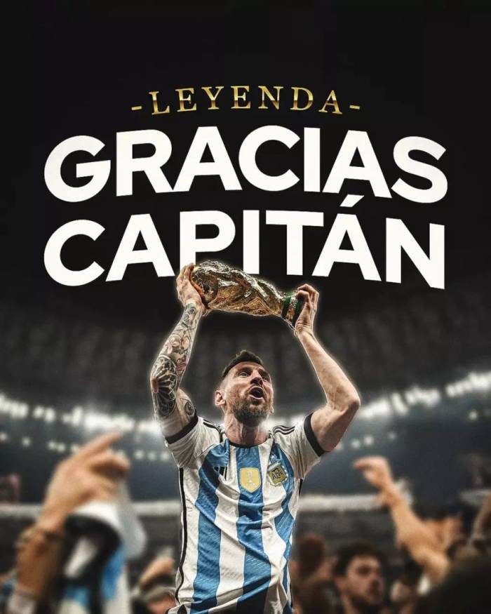 Trang Instagram của tuyển Argentina đăng ảnh tri ân Lionel Messi.