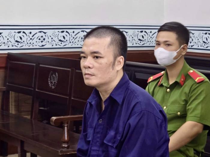 Bị cáo Lưu Tấn Thành tại tòa hôm nay. Ảnh: Bình Nguyên