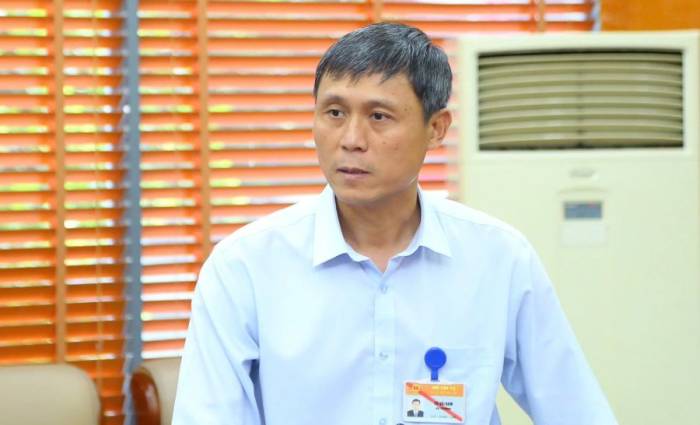 Ông Vũ Hải Nam, Vụ trưởng Tổ chức - Biên chế, trả lời tại họp báo chiều 11/9. Ảnh: Nguyên Phong