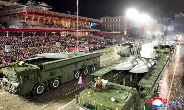 Tên lửa Hwasong-11Ma tại lễ duyệt binh ở Bình Nhưỡng tháng 10/2025. Ảnh: KCNA