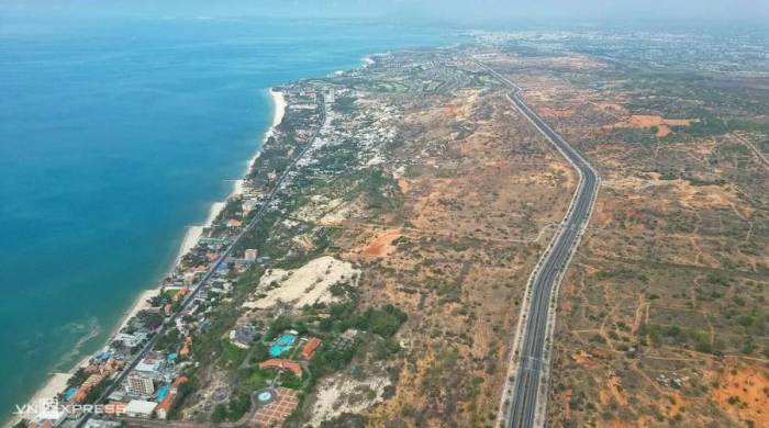 Khu vực dự kiến triển khai dự án khu đô thị thương mại dịch vụ mới Hàm Tiến - Mũi Né. Ảnh:Việt Quốc