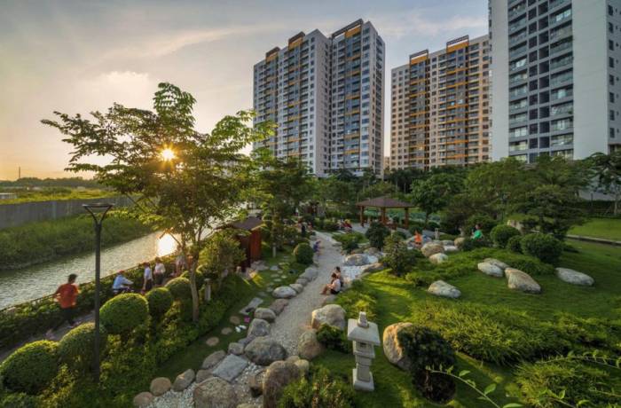 Khu đô thị Mizuki Park tạo nên nhịp sống động nhưng vẫn thư thái giữa khu Nam TP HCM. Ảnh: Nam Long