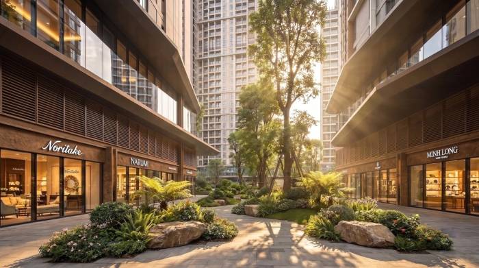 Cư dân Sun Glory Residence có thể mua sắm ngay tại khối đế thương mại quy mô 25.000 m2. Ảnh: Sun Property
