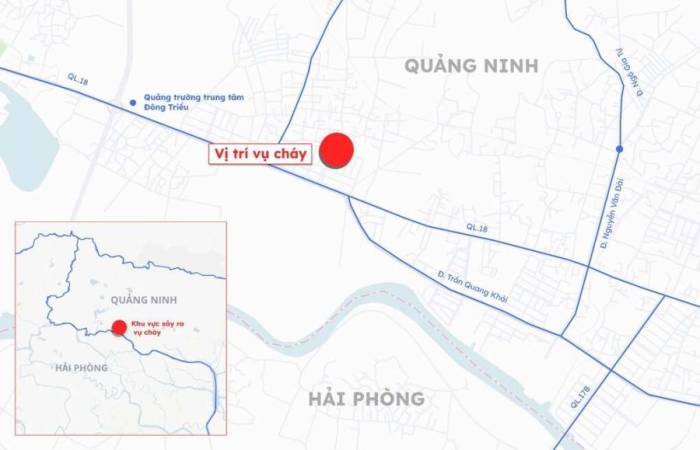 Vị trí chợ Kim Sơn. Đồ họa: Tâm Thảo