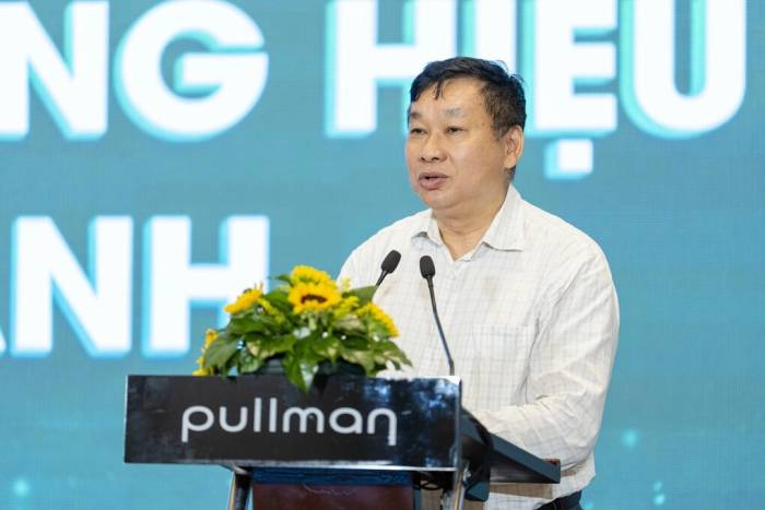 TS. Trần Lê Hồng, Phó cục trưởng Cục Sở hữu trí tuệ (Bộ Khoa học và Công nghệ), tại sự kiện. Ảnh: BCSI