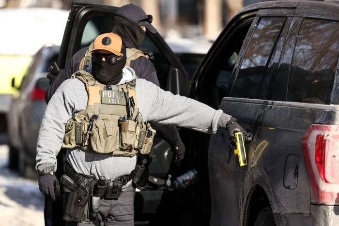 Đặc vụ liên bang tại thành phố Minneapolis, bang Minnesota hồi tháng 2. Ảnh: AFP