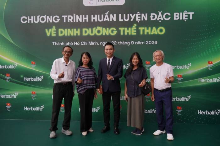 Đại diện Ủy ban Paralympic Việt Nam và Herbalife Việt Nam tại sự kiện. Ảnh: Herbalife