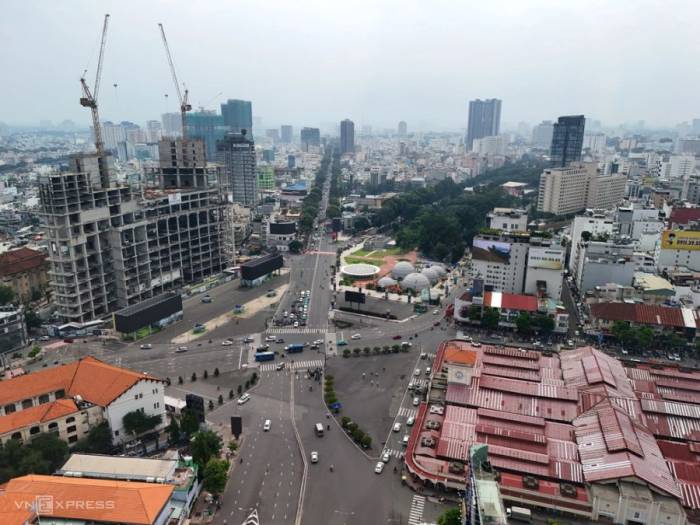 Bất động sản khu trung tâm TP HCM, khu chợ Bến Thành vào tháng 10/2025. Ảnh: Quỳnh Trần