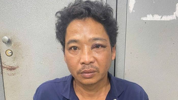 Dương Văn Danh tại cơ quan điều tra. Ảnh: Dương Đông