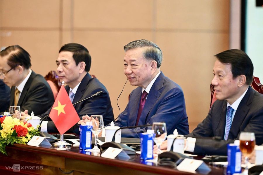Tổng Bí thư, Chủ tịch nước Tô Lâm trong buổi hội đàm. Ảnh: Giang Huy