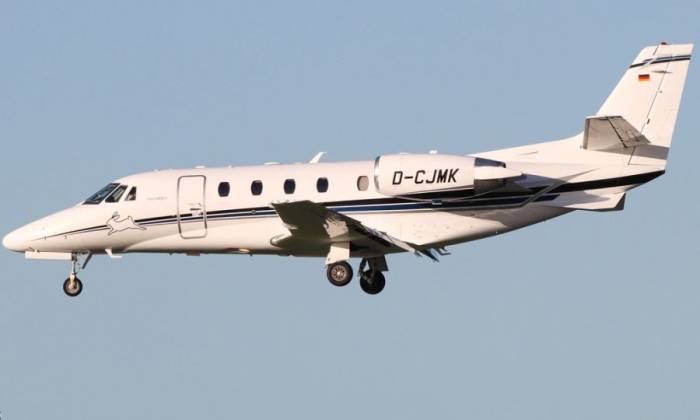 Máy bay Cessna 560XLS+ mang số hiệu D-CJMK trên sân bay Rotterdam The Hague, Hà Lan tháng 12/2025. Ảnh: Plane Spotters