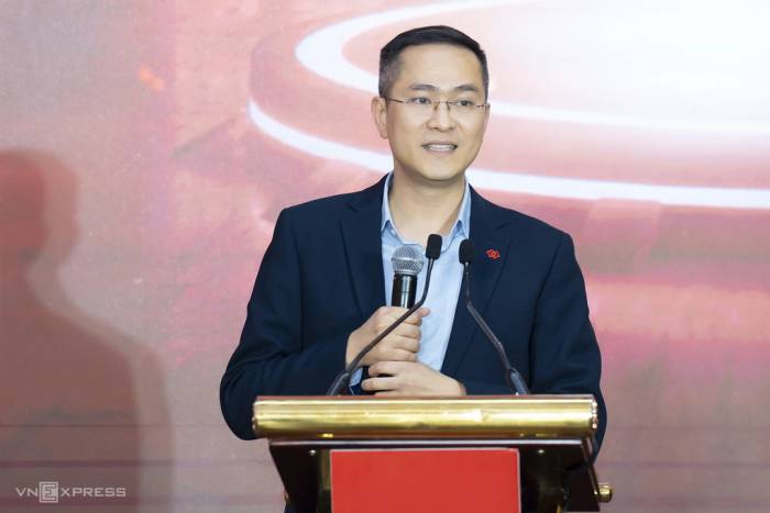 Ông Ngô Anh Tuấn, Giám đốc cao cấp Gắn kết khách Hàng, khối Ngân hàng Bán lẻ Techcombank, tại lễ công bố. Ảnh: Tùng Đinh