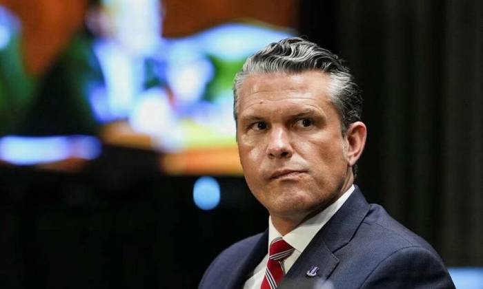 Bộ trưởng Quốc phòng Pete Hegseth tại phiên điều trần của Ủy ban Phân bổ ngân sách Thượng viện ngày 21/7. Ảnh: Reuters