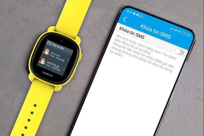 Phụ huynh dễ dàng mở hoặc khóa không cho trẻ đọc Tin SMS. Ảnh: myAlo
