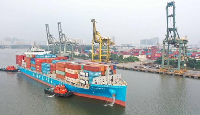 Một tàu container của Vận tải và Xếp dỡ Hải An. Ảnh: HAH