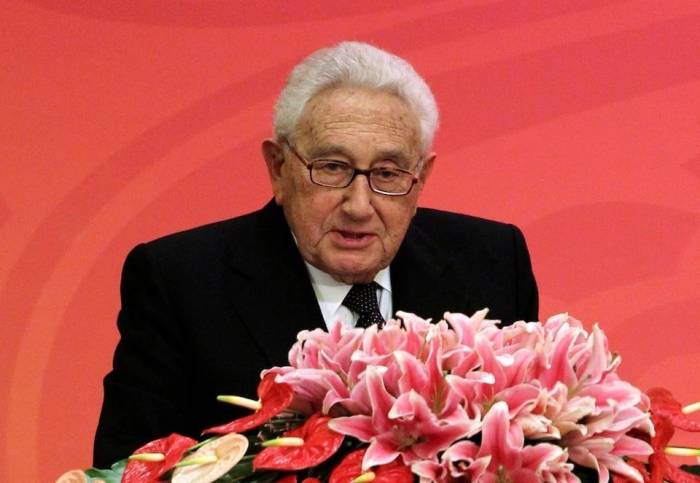Cựu Ngoại trưởng Mỹ Kissinger phát biểu tại tiệc tối kỷ niệm 40 năm chuyến thăm lịch sử tới Trung Quốc của cựu Tổng thống Mỹ Nixon, ngày 16/1/2012. Ảnh: Reuters