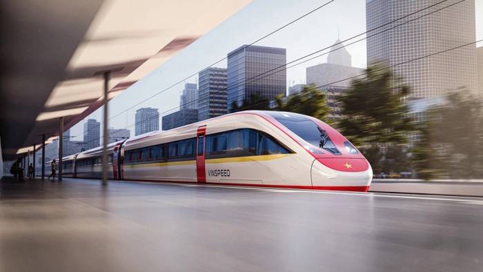 Minh họa tàu tốc độ cao của VinSpeed. Ảnh: VIC
