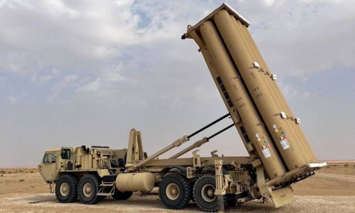 Bệ phóng của tổ hợp THAAD tại Trung Đông hồi tháng 1/2024. Ảnh: US Army