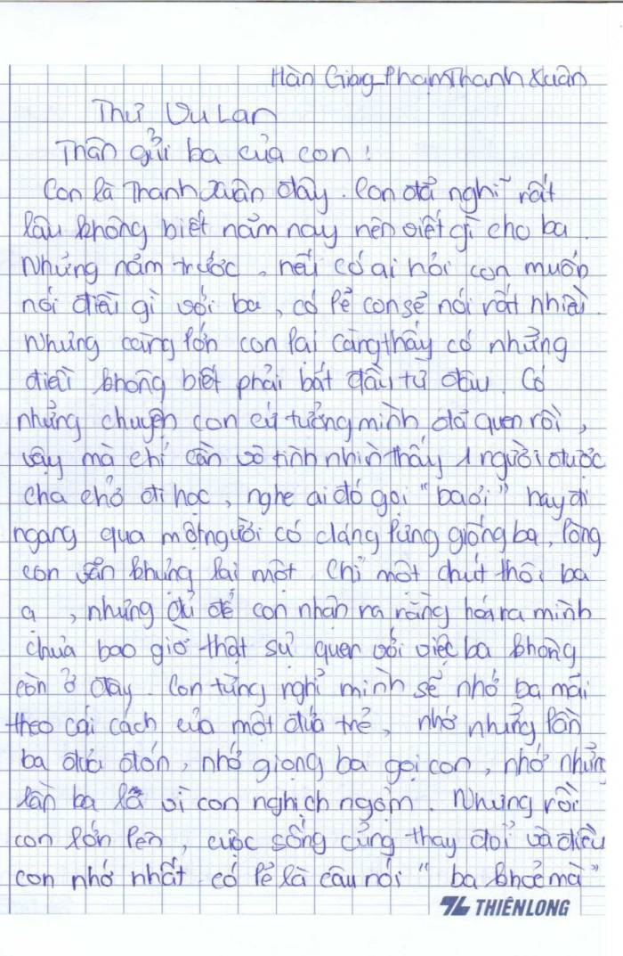 Thư tay trang 1