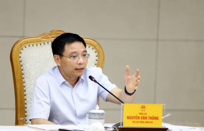 Phó thủ tướng Nguyễn Văn Thắng phát biểu tại cuộc họp, ngày 7/9. Ảnh: VGP