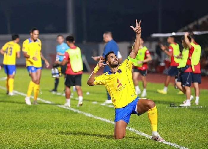 Tiền đạo người Brazil Brenner của Bắc Ninh mừng bàn thắng trong trận thắng Công an TP HCM 1-0 ở vòng 2 V-League 2026-2027, trên sân Việt Yên, Bắc Ninh ngày 11/9/2026. Ảnh: Bắc Ninh FC
