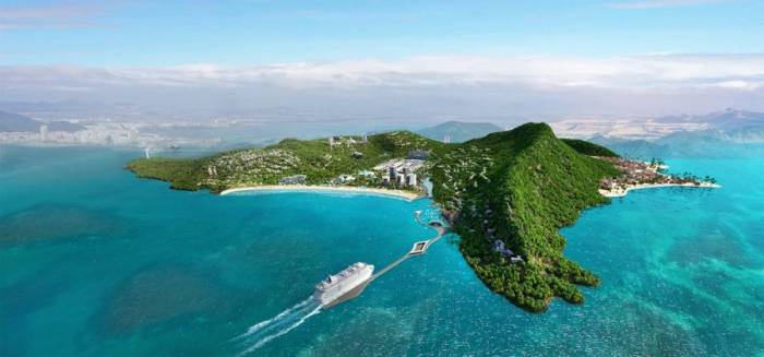 MerryLand Quy Nhơn được thiết kế thành 15 phân khu: khách sạn cao cấp 5 sao ven biển, những biệt thự trên đồi cùng tiện ích hồ cảnh quan... Ảnh: Tập đoàn Hưng Thịnh