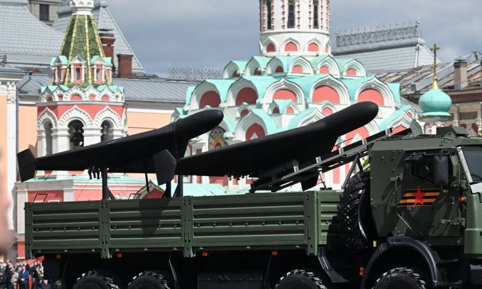 UAV Geran-2 Nga tại lễ Duyệt binh Chiến thắng ở Moskva năm 2025. Ảnh: AFP