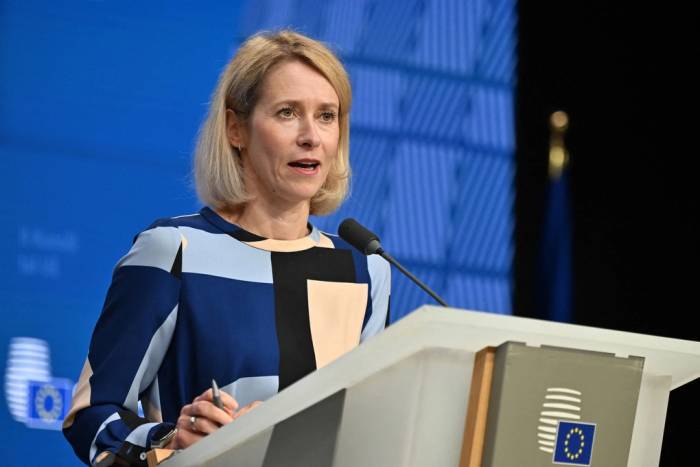 Đại diện Cấp cao về Chính sách An ninh và Đối ngoại của Liên minh châu Âu (EU) Kaja Kallas tại Brussels, Bỉ ngày 28/9. Ảnh: AFP