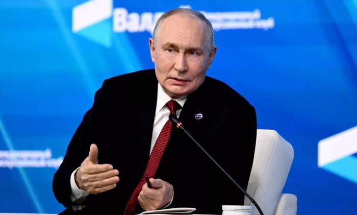Tổng thống Nga Vladimir Putin tại sự kiện của Câu lạc bộ Valdai ở Moskva ngày 1/10. Ảnh: RIA Novosti