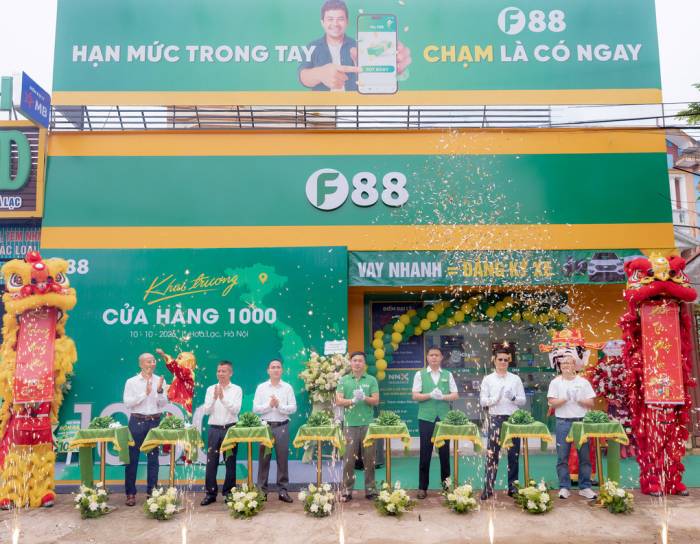 Lễ khánh thành cửa hàng số 1.000 của F88. Ảnh: F88
