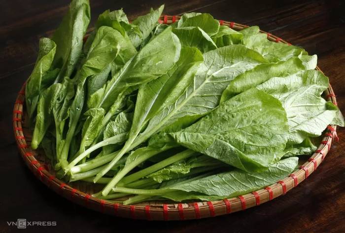Các loại rau xanh giàu magie. Ảnh: Bùi Thủy