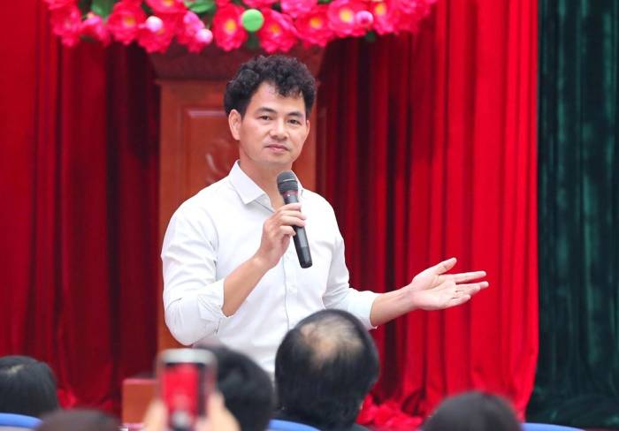 Cục trưởng Nghệ thuật Biểu diễn Xuân Bắc phát biểu tại buổi phát động, ngày 12/10. Ảnh: Ban tổ chức cung cấp