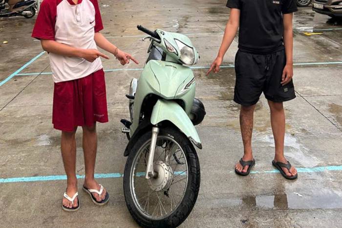 Chiếc xe máy sau đó được phát hiện là tài sản trộm cắp. Ảnh: Thành Huynh